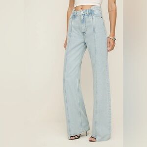 Reformation Cary High Rise Slouchy Wide Leg Jeans Blue - Size 25